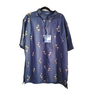 Weekender Men’s Summer Vacation Shirt 2XL Embroidered Palm Tree Casual Shirt